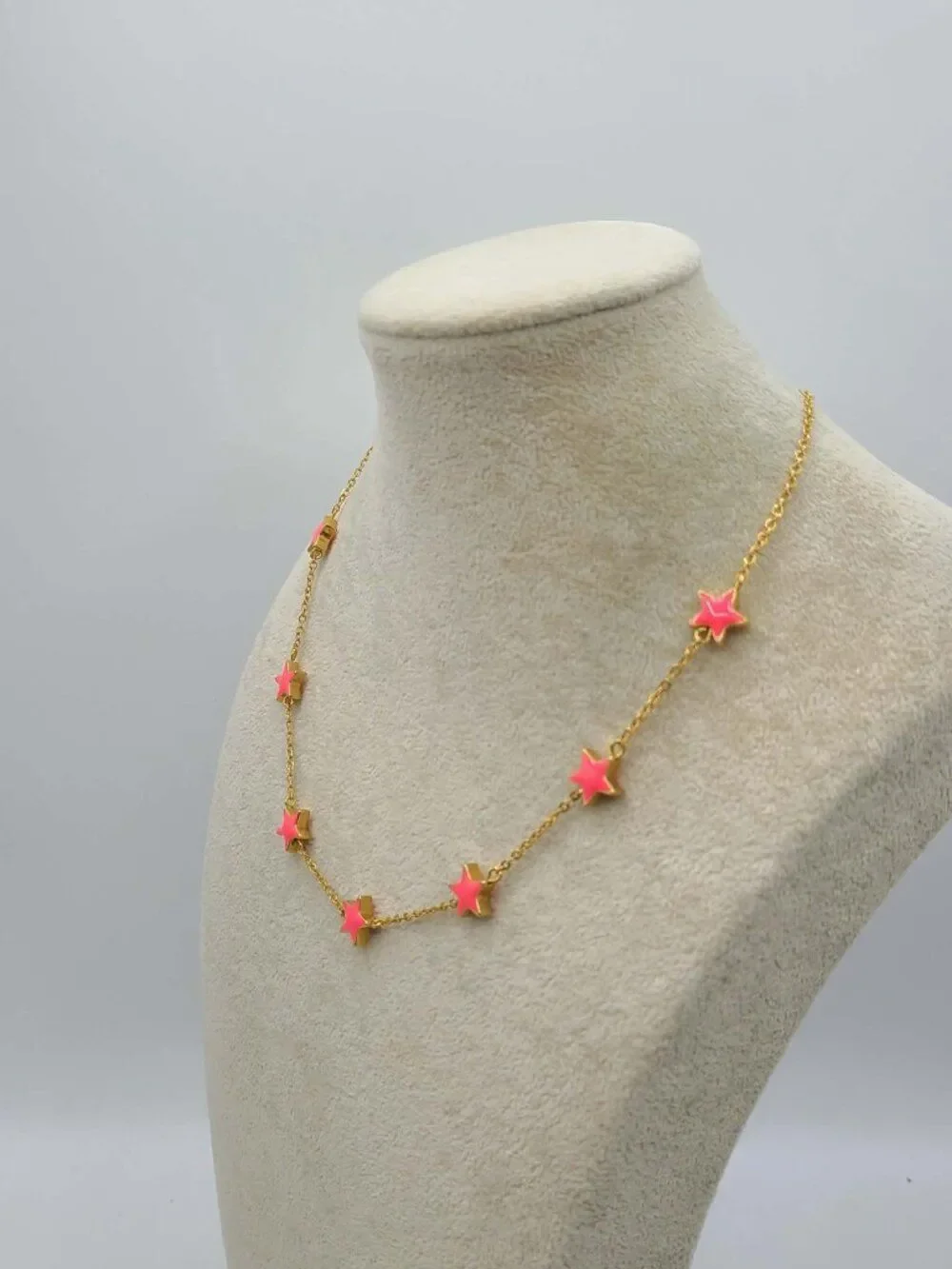 J Crew Orange Enamel Gold Tone Necklace